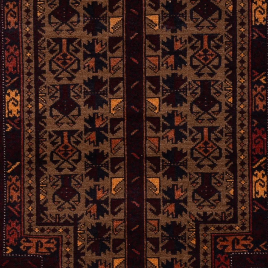 Balutsj-teppe - 140 x 90 cm - flerfarget