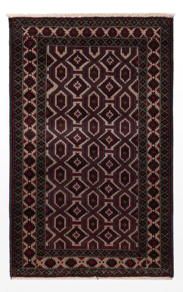 Balutsj-teppe - 140 x 90 cm - flerfarget