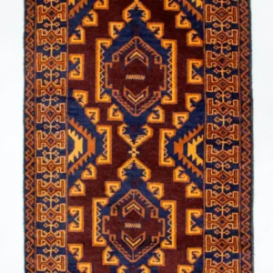 Balutsj-teppe - 140 x 83 cm - flerfarget