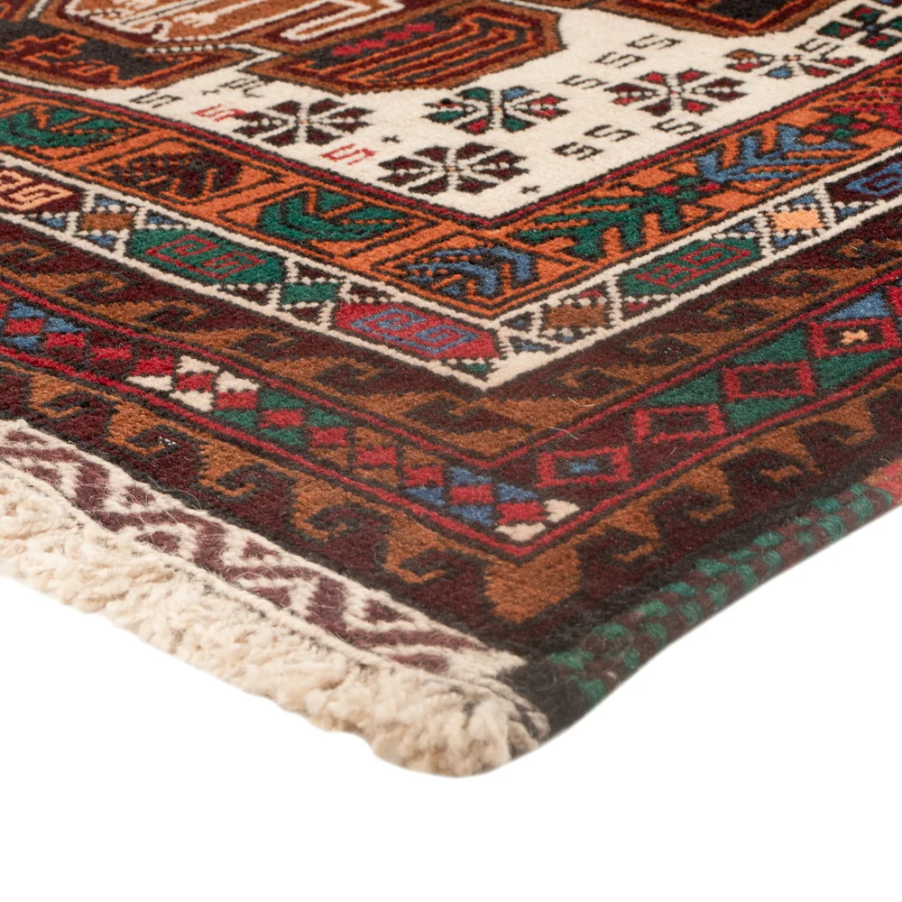 Balutsj-teppe - 140 x 90 cm - krem