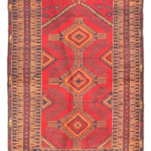 Balutsj-teppe - 142 x 95 cm - rød