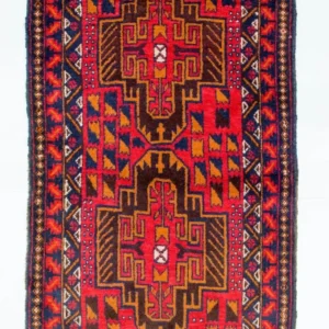 Balutsj-teppe - 142 x 84 cm - rød