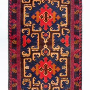 Balutsj-teppe - 142 x 85 cm - flerfarget