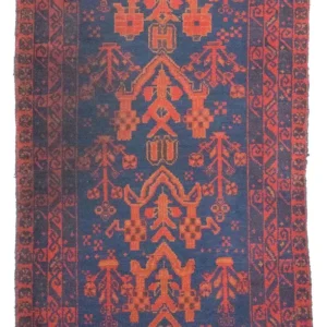 Balutsj-teppe - 143 x 85 cm - blå