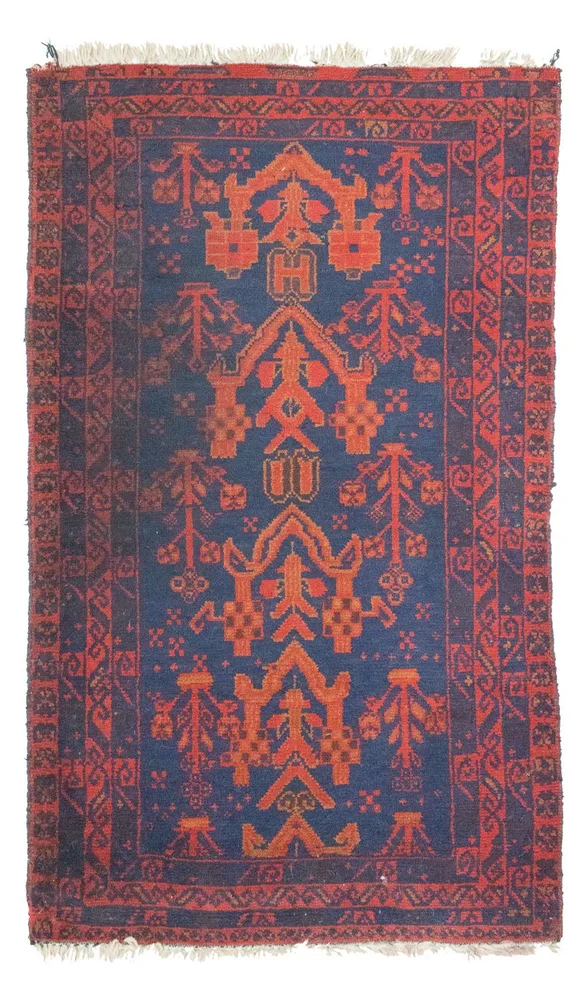 Balutsj-teppe - 143 x 85 cm - blå