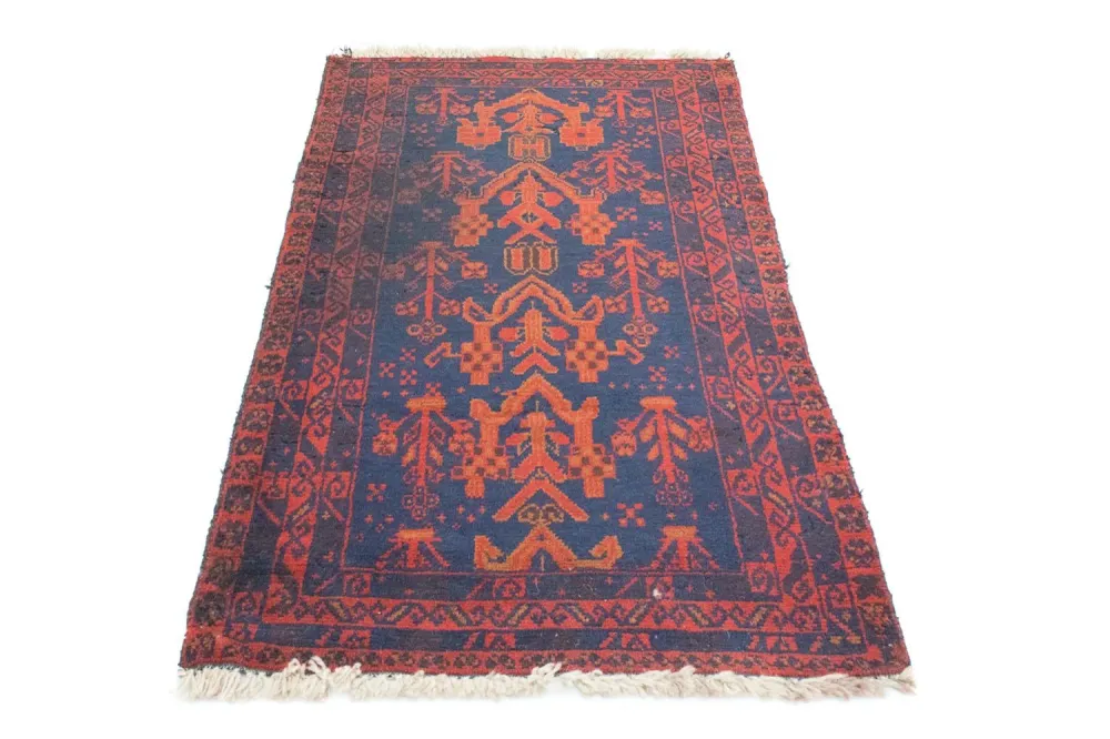 Balutsj-teppe - 143 x 85 cm - blå
