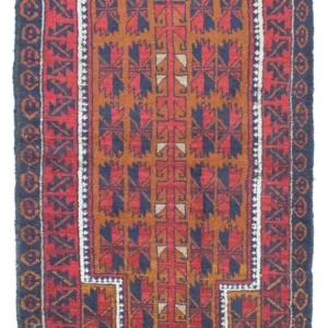 Balutsj-teppe - 143 x 84 cm - rød