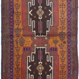 Balutsj-teppe - 143 x 82 cm - flerfarget