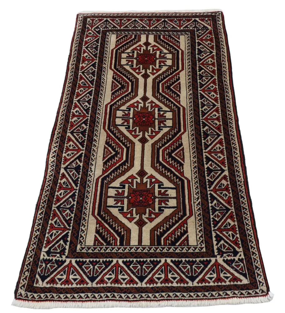 Balutsj-teppe - 151 x 80 cm - beige