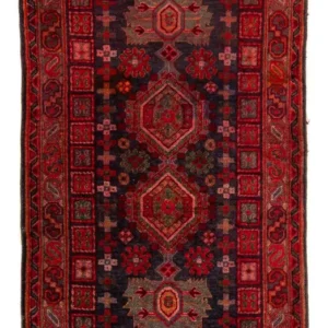 Balutsj-teppe - 154 x 78 cm - mørk rød