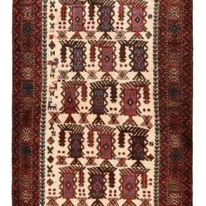Balutsj-teppe - 155 x 98 cm - beige