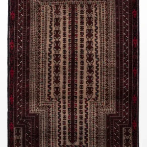 Balutsj-teppe - 156 x 93 cm - krem