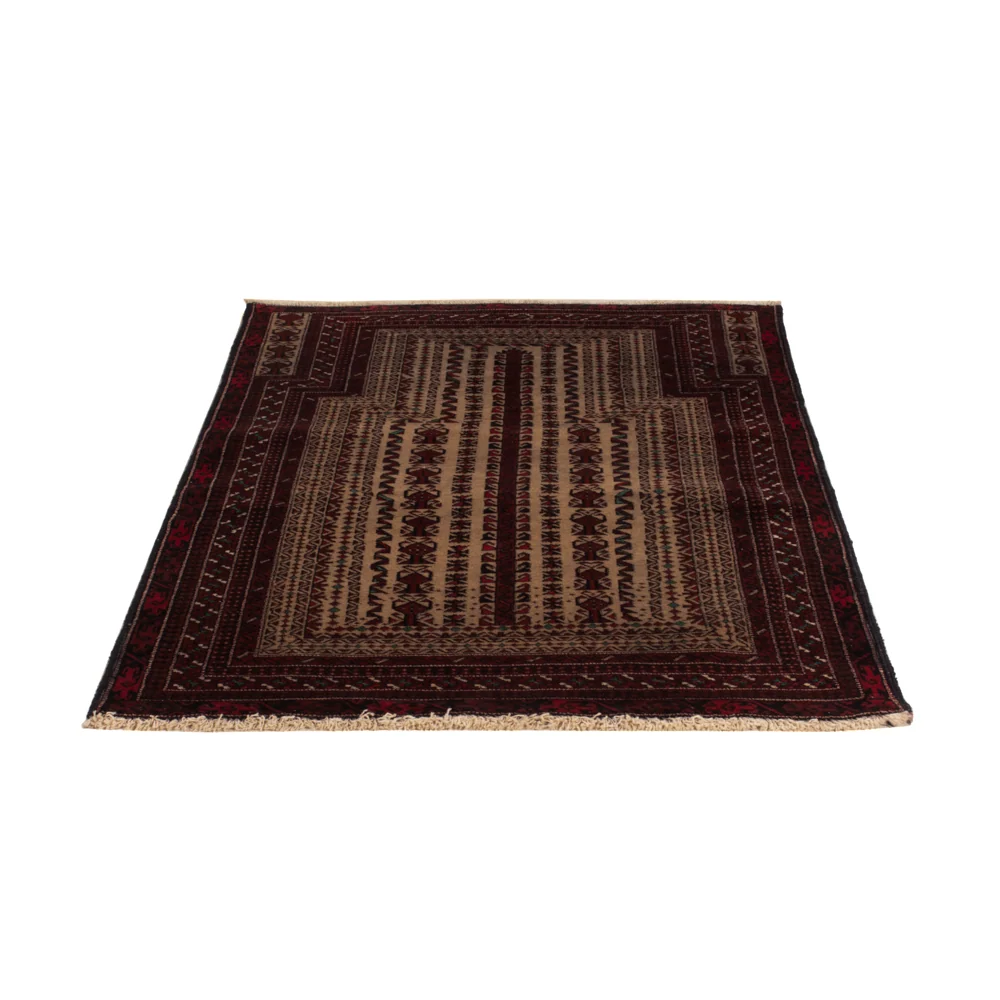 Balutsj-teppe - 156 x 93 cm - krem
