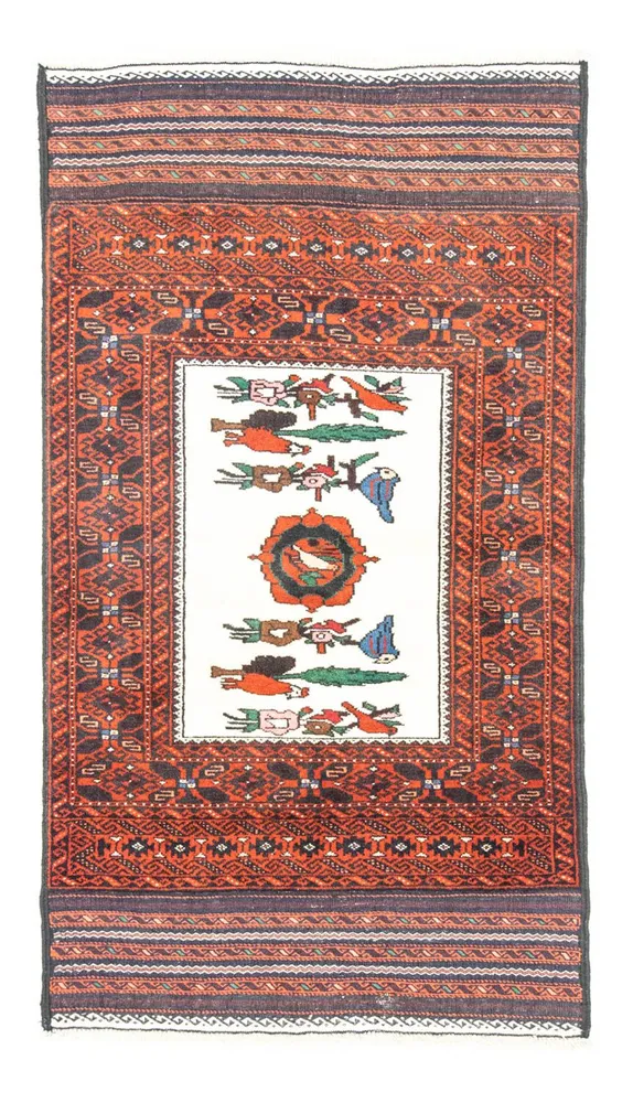 Balutsj-teppe - 157 x 90 cm - oransje