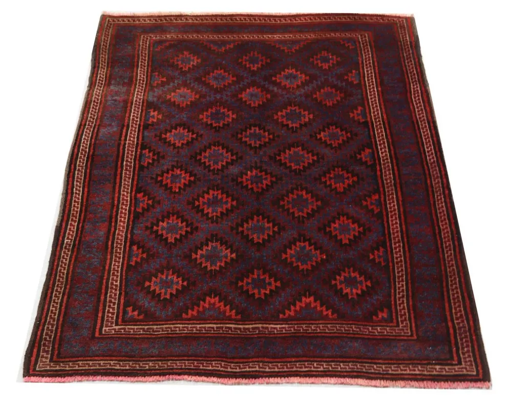 Balutsj-teppe - 180 x 121 cm - mørk rød