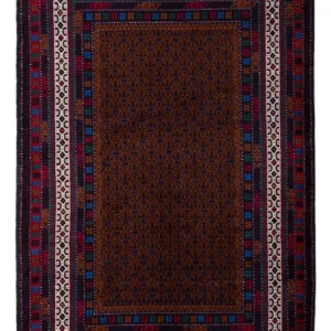 Balutsj-teppe - 185 x 120 cm - mørk rød