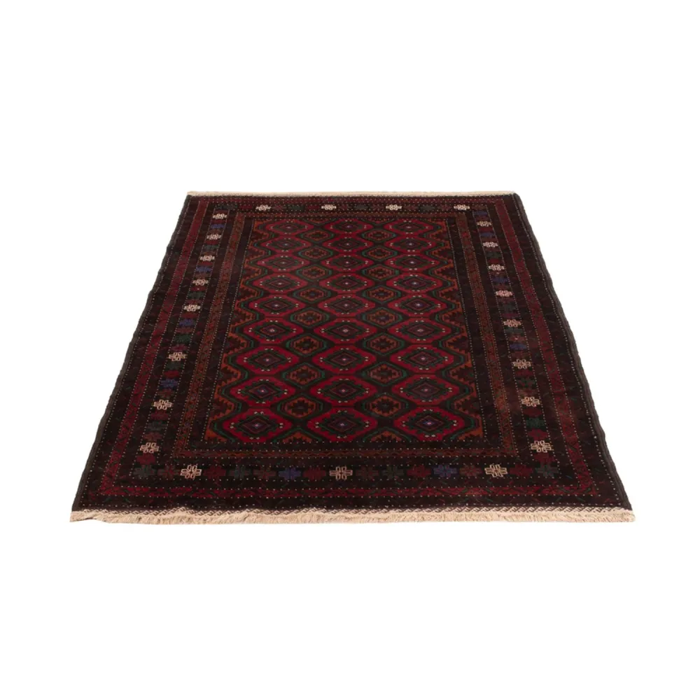 Balutsj-teppe - 203 x 120 cm - mørk rød