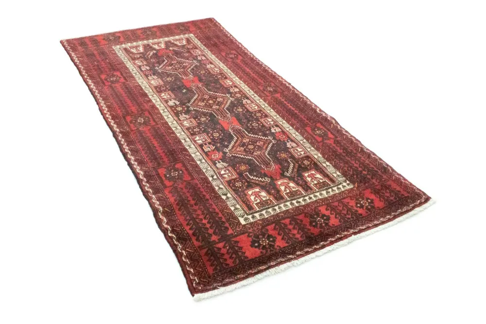 Balutsj-teppe - 208 x 105 cm - rød