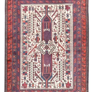 Balutsj-teppe - 210 x 153 cm - krem