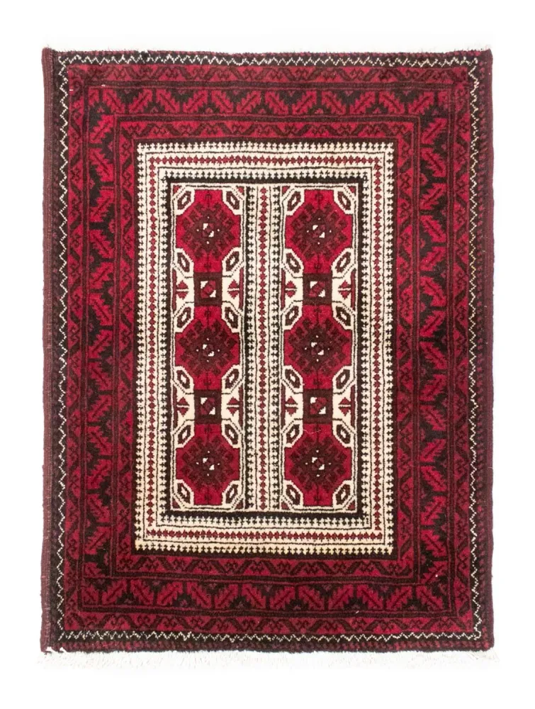 Balutsj-teppe - 95 x 74 cm - rød