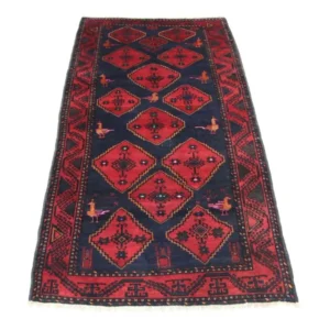 Balutsj-teppe - 296 x 150 cm - blå