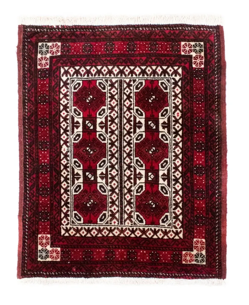 Balutsj-teppe - 78 x 63 cm - rød