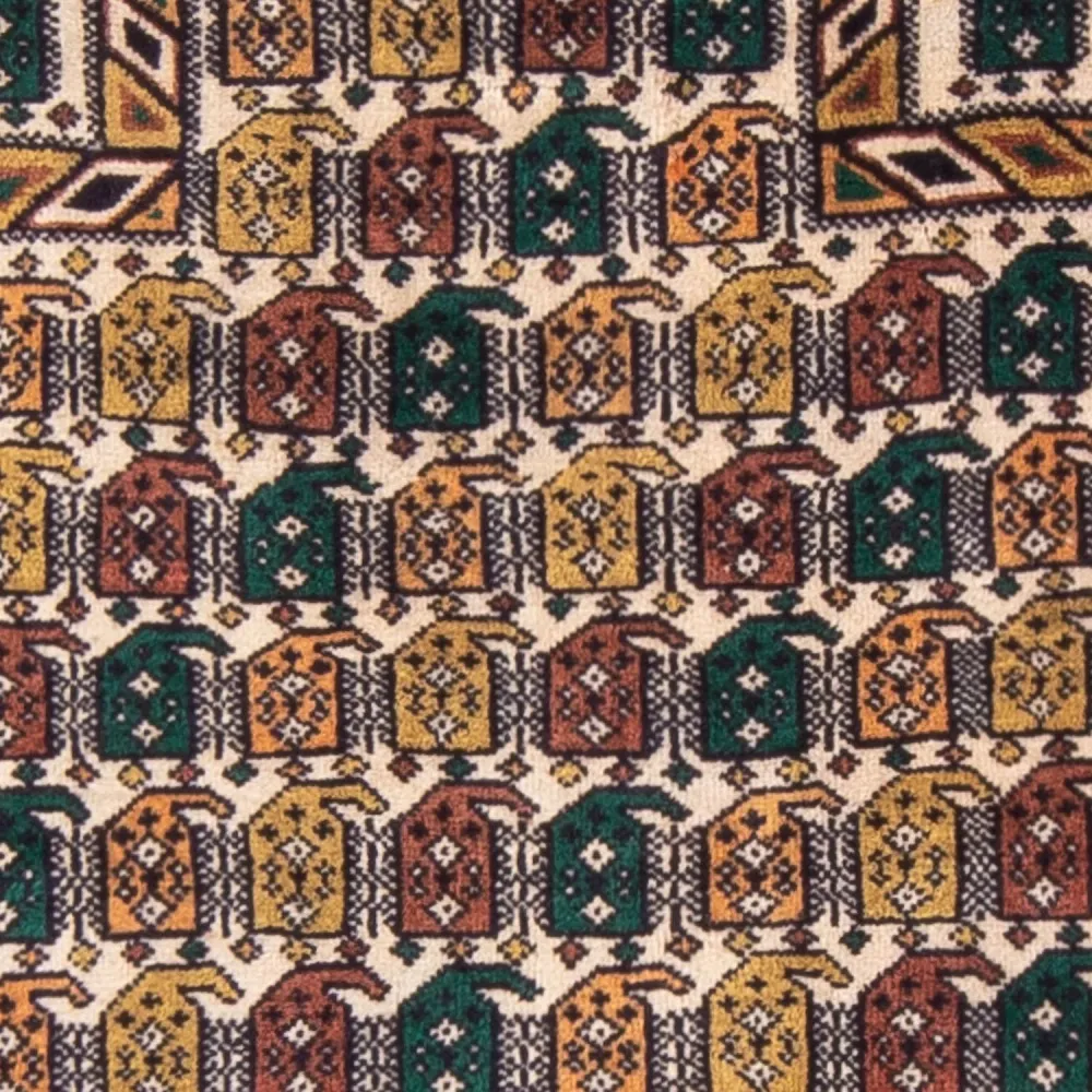 Balutsj-teppe - Bønneteppe - 126 x 82 cm - flerfarget