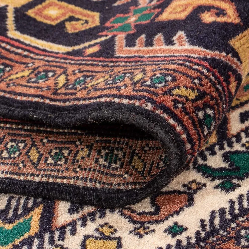 Balutsj-teppe - Bønneteppe - 126 x 82 cm - flerfarget
