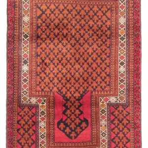 Balutsj-teppe - Bønneteppe - 131 x 96 cm - rød