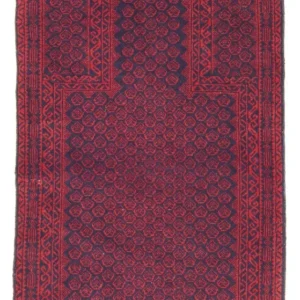 Balutsj-teppe - Bønneteppe - 140 x 76 cm - blå