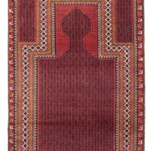 Balutsj-teppe - Bønneteppe - 140 x 91 cm - mørkeblå