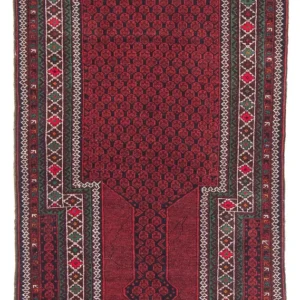 Balutsj-teppe - Bønneteppe - 145 x 88 cm - rød
