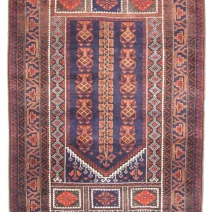 Balutsj-teppe - Bønneteppe - 147 x 92 cm - blå