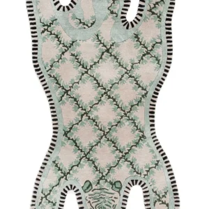 Barnas teppe spesiell form - 143 x 90 cm - grønn