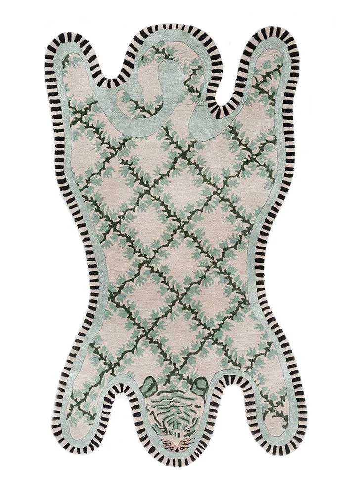 Barnas teppe spesiell form - 143 x 90 cm - grønn