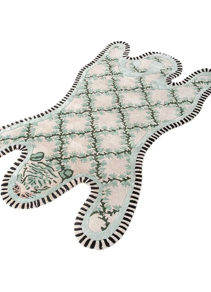 Barnas teppe spesiell form - 143 x 90 cm - grønn