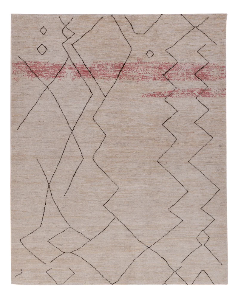 Berberteppe - 211 x 165 cm - lysegrå