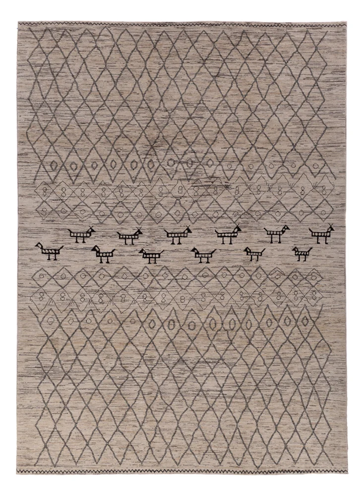 Berberteppe - 347 x 250 cm - mørkegrå