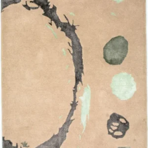 Designer teppe - 179 x 121 cm - beige