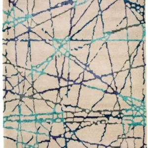 Designer teppe - 197 x 136 cm - beige