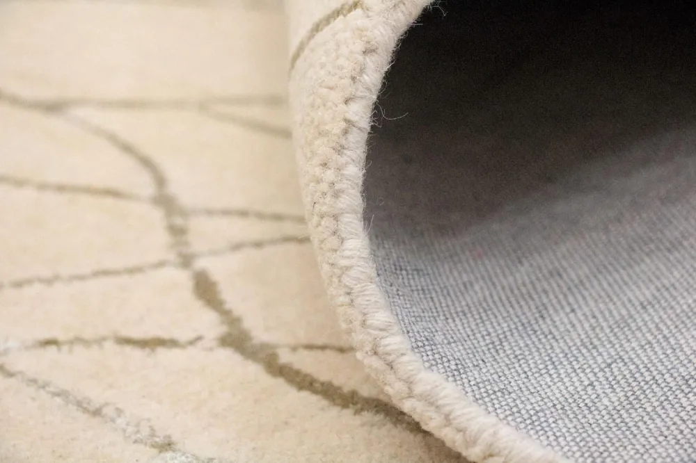 Designer teppe - 239 x 152 cm - beige