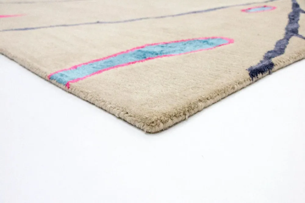 Designer teppe - 240 x 152 cm - beige