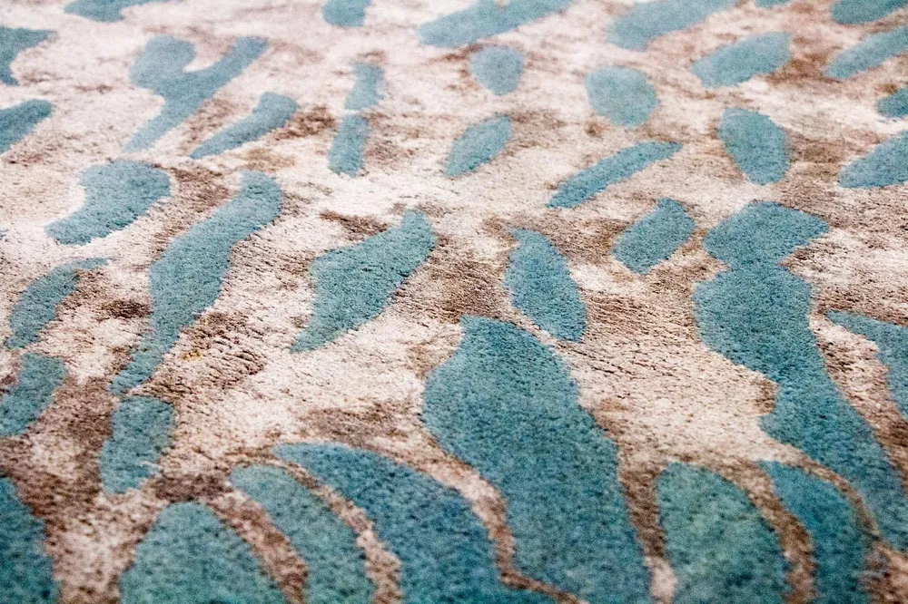 Designer teppe - 242 x 153 cm - blå