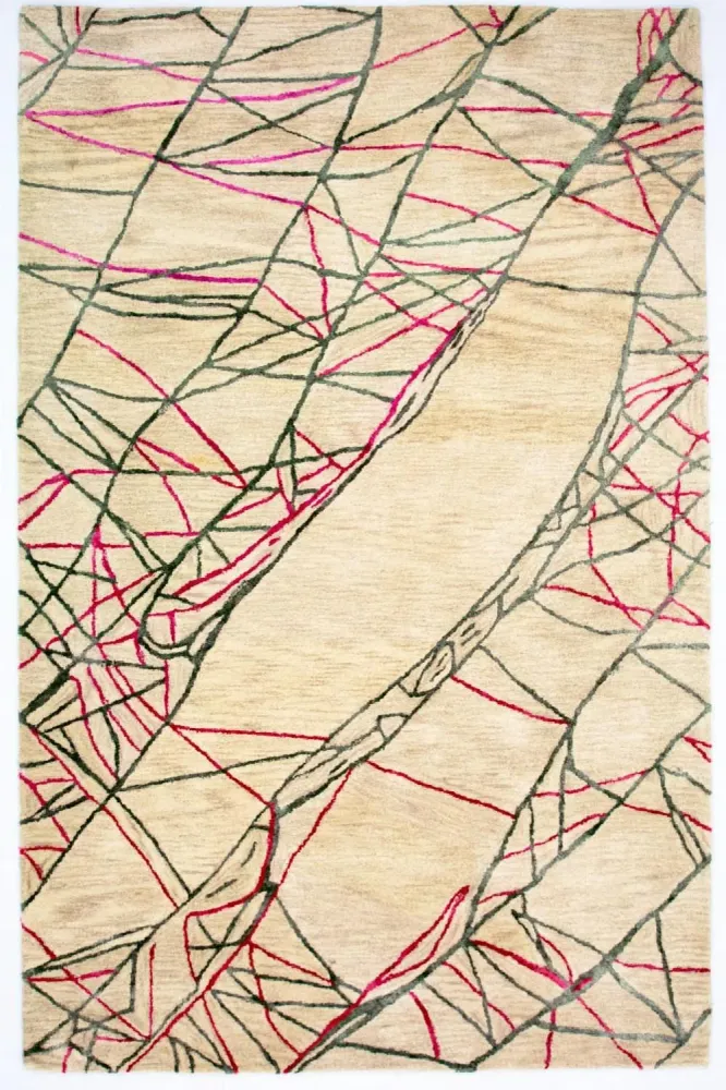 Designer teppe - 242 x 154 cm - beige