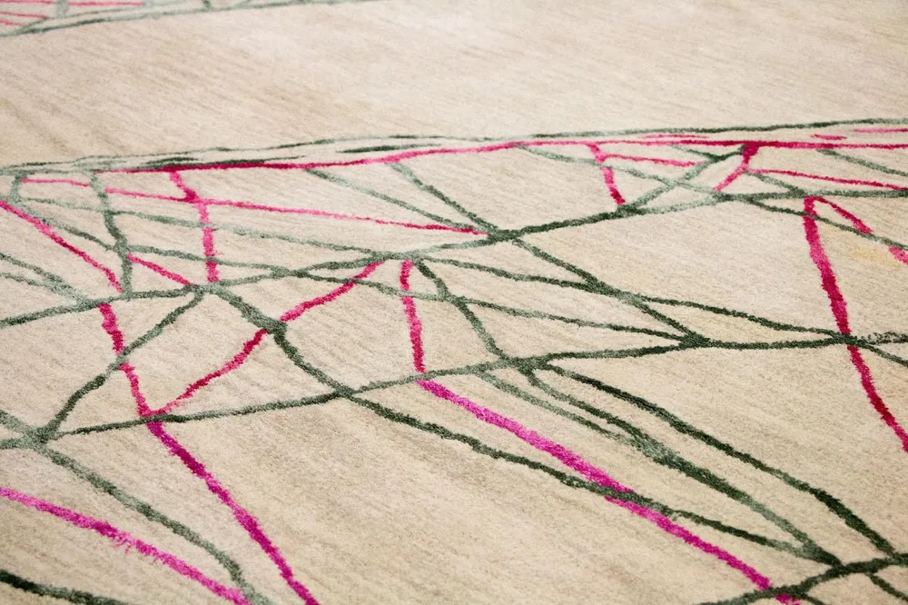 Designer teppe - 242 x 154 cm - beige