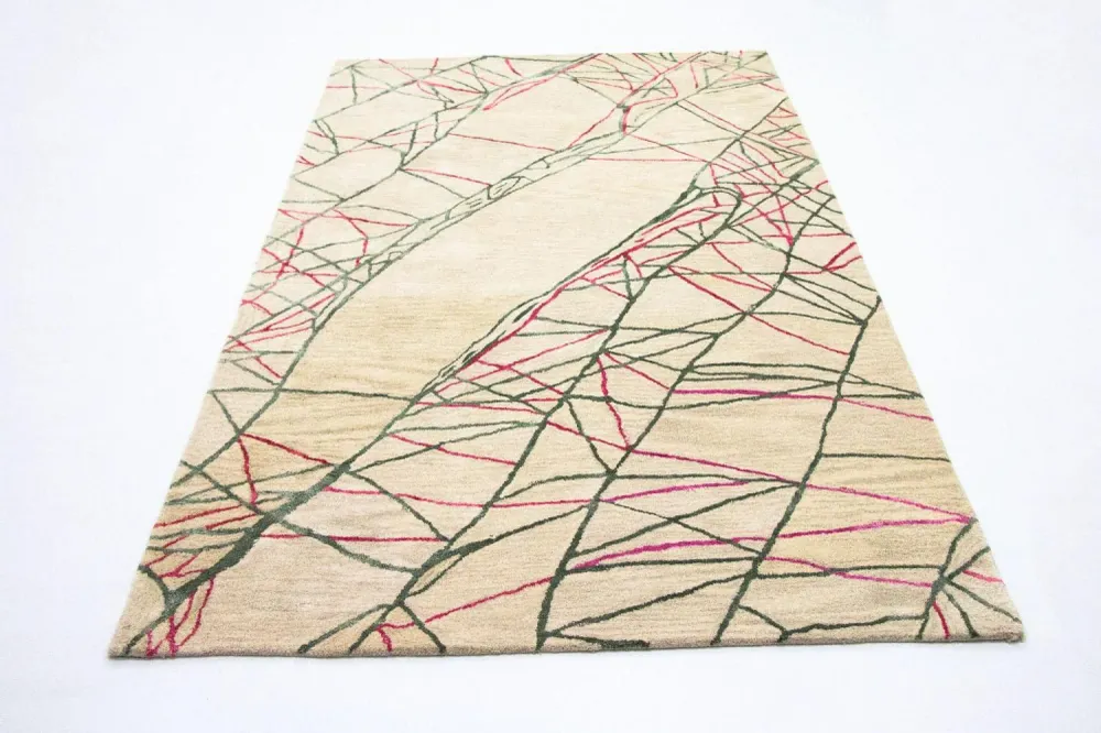 Designer teppe - 242 x 154 cm - beige