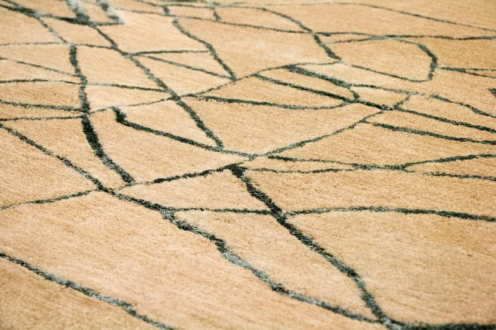 Designer teppe - 243 x 152 cm - beige