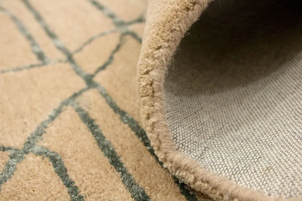 Designer teppe - 243 x 152 cm - beige
