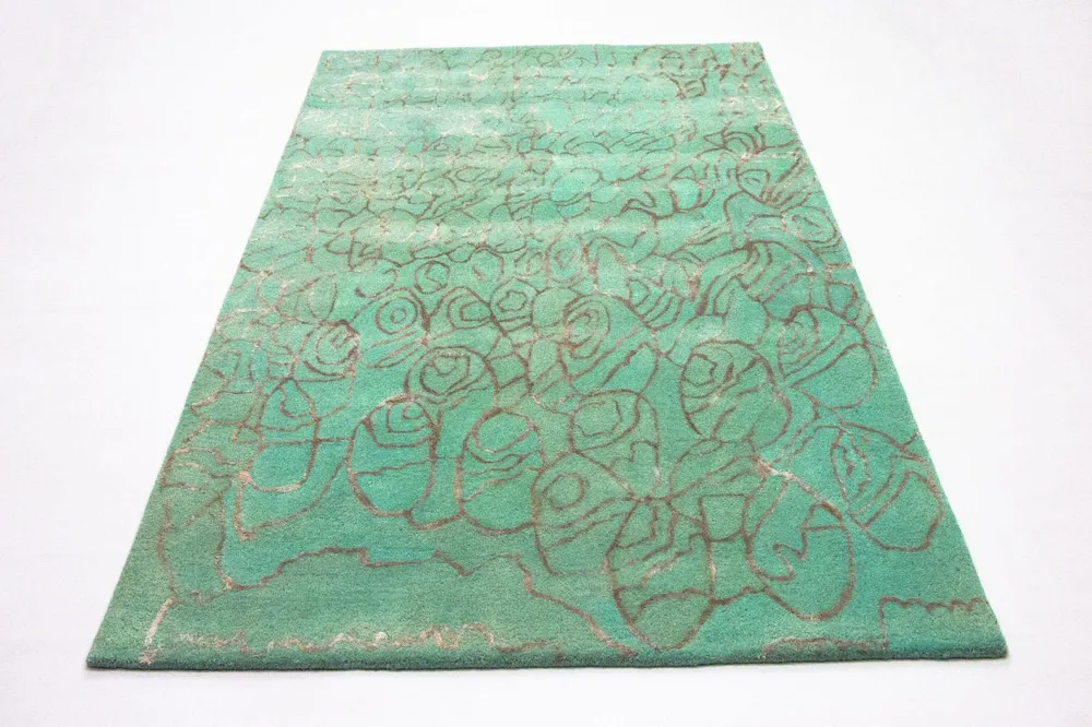 Designer teppe - 244 x 153 cm - turkis