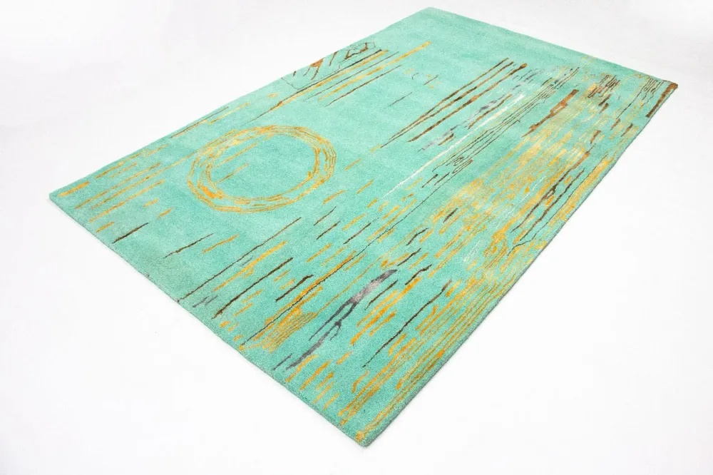 Designer teppe - 244 x 154 cm - turkis